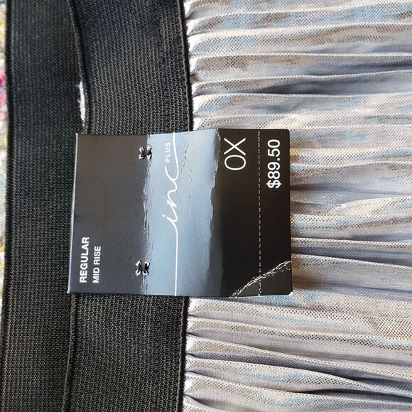 INC silver metallic skirt - Picture 10 of 16